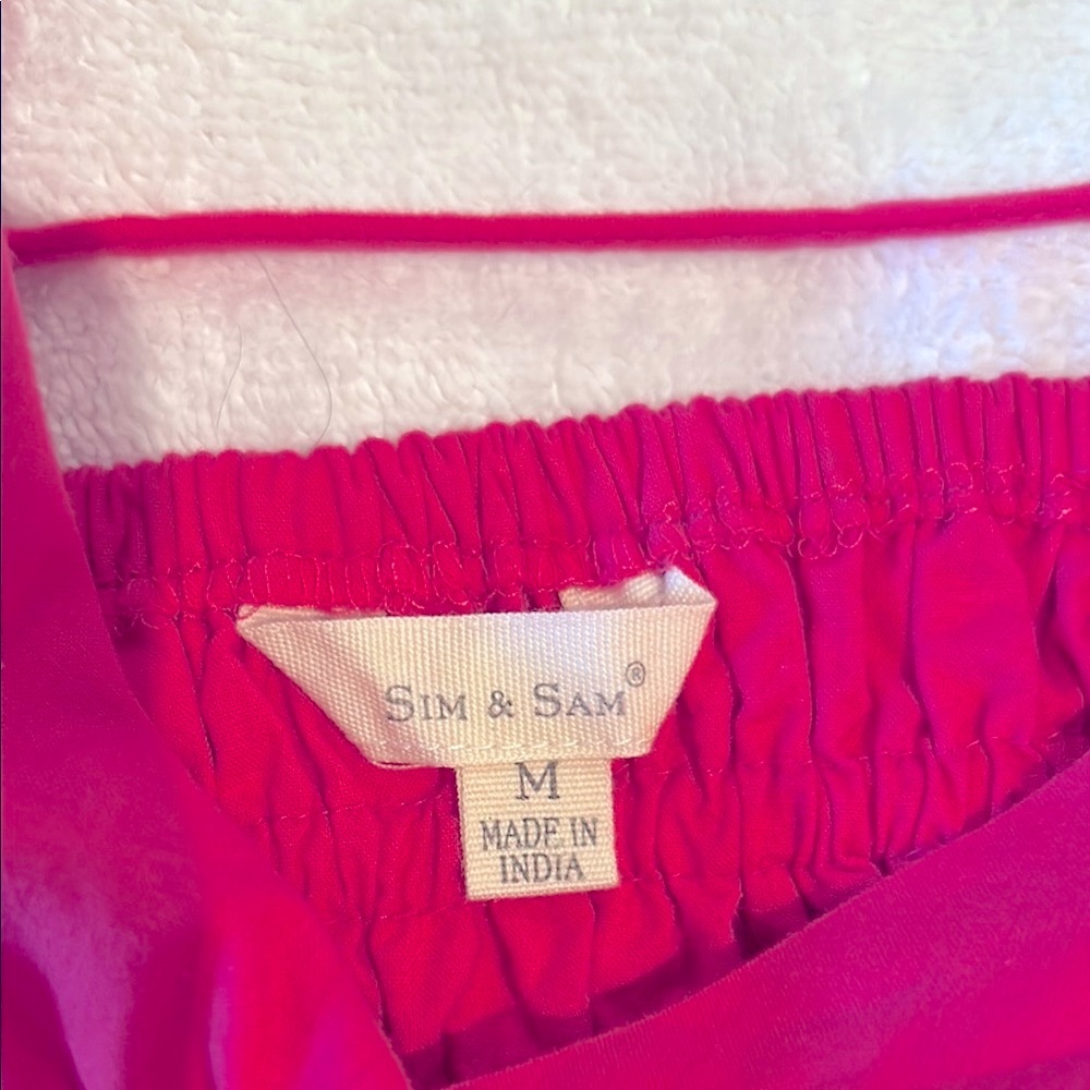 Sim & Sam Pink Ruffled Crop Top. - Picture 3 of 3